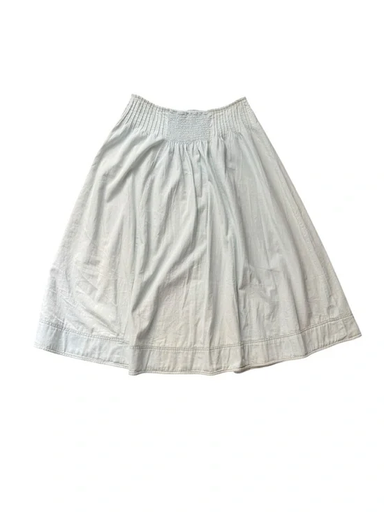 ANTHROPOLOGIE Pilcro Pintuck Basque-Waist Denim Maxi Skirt XL Light Wash $98 NWT - Picture 10 of 14